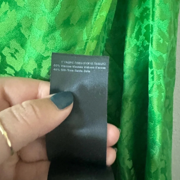 DUNDAS new with tags Green Silk Blend Dress 42 - Picture 12 of 12